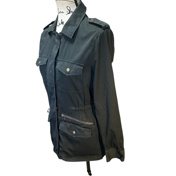 Lily Aldridge for Velvet Ruby Lightweight Utility Army Jacket Gray Size XS - Picture 5 of 14